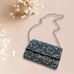 Leopard beaded bag